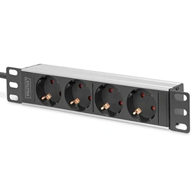 Abbildung von DIGITUS DA 70614 Steckdosenleiste Mit USB 1 Stück 2x Port (USB A) 4x Schutzkontakt Steckdose Schalter Ladegerät Für Schreibtisch &amp; Wandmontage