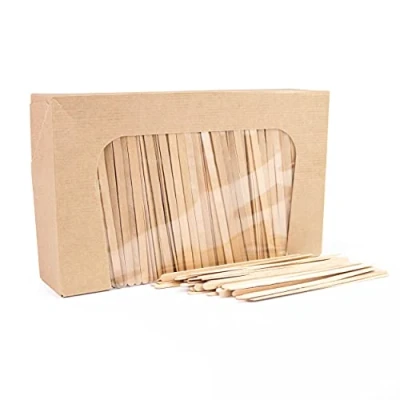 Abbildung von Extiff Rührlöffel aus Holz, 11 cm lang, Kaffee und Teemixer, 100% biologisch abbaubar recycelbar (1000)