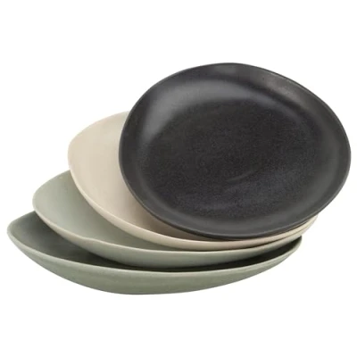 Abbildung von CreaTable Speiseteller »Essteller Pietra«, (Set, 4 St.), Teller Set für Personen, Steinzeug, flache Teller, Made in Europe