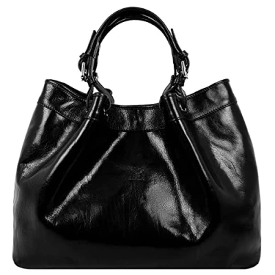 Abbildung von Time Resistance Schultertasche Damen Handtasche aus Leder Made in Italy Damenhandtasche Tragetasche Businesstasche Tasche für