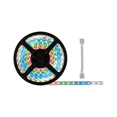 Abbildung von Paulmann 71044 LED Stripe MaxLED 500 RGBW inkl. Adapterkabel 10m Farbsteuerung IP20 incl. 1x72 Watt dimmbar Silber Kunststoff 3000 K