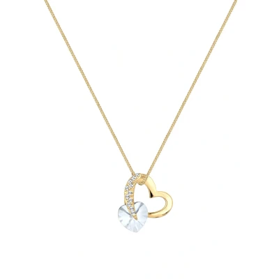 Abbildung von Elli Classic Heart Halskette goldcoloured, Damen, Größe: 45, Gold coloured