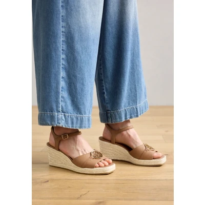 Abbildung von Geox Panarea Keilsandalette, Damen, Größe: 37, Beige Schuhe