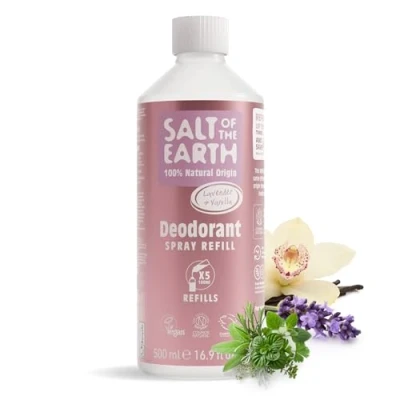 Abbildung von Salt Of The Earth Natürliches Deospray Nachfüllpack, Lavendel &amp; Vanille Vegan, Langanhaltender Schutz, Ohne Tierversuche, 500 ml