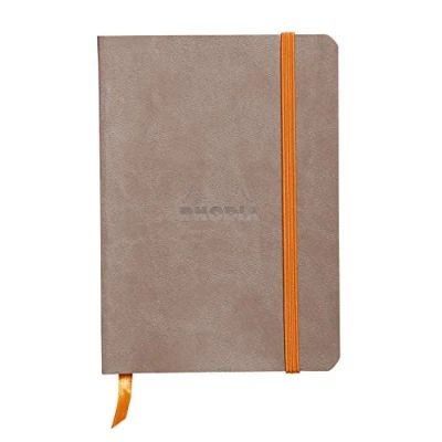 Abbildung von Rhodia 117304C Notizheft (mit weichem Umschlag, liniert, 72 Blatt, DIN A6, 10,5 x 14,8 cm) 1 Stück maulwurfsgrau