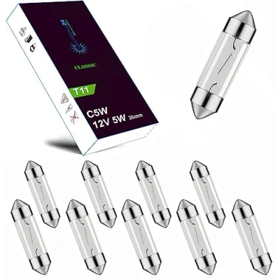 Abbildung von LIGHTWORLD24 10 x Soffitte 12V 5W C5W SV8,5 36mm Kennzeichenbeleuchtung Glühlampe PKW Innenraum