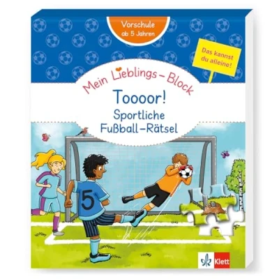 Abbildung von Klett Mein Lieblings Block Toooor! Sportliche Fußball Rätsel: Vorschule, ab 5 Jahren, Das kannst du alleine!