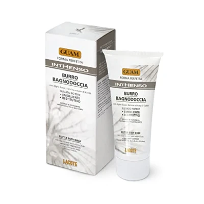 Abbildung von Guam, Inthenso Duschbutter mit hoher Emollient und Regenerationskraft, reinigt Pflegt die Haut Porentief, Guam Meeresalgen, Made in Italy, 150 ml Packung