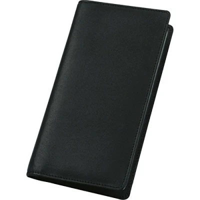 Abbildung von ALASSIO 41006 Visitenkartenalbum aus FINEtouch Lederimitat, Etui für Visitenkarten in schwarz, Visitenkartenetui ca. 20 x 11,5 1,5 cm, Visitenkartenmappe 120 Karten