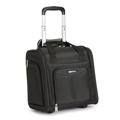 Abbildung von Amazon Basics Koffer zur Aufbewahrung unter dem Sitz, 34 x 24 36cm, Schwarz