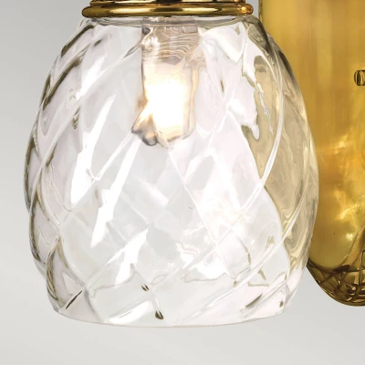 Abbildung von Hinkley HK PLANTATION1 BATH BB Badezimmerleuchte Plantation (Bath) G9 LED 3.5W IP44 Messing massiv, Glas; brüniert L:16.5cm B:12.2cm Ø12.2cm