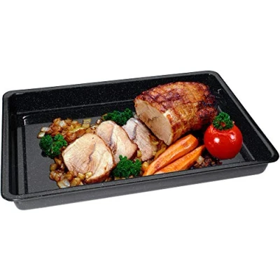Abbildung von chg Set 236 50 Backblech Emaille 42,0 x 29,0 4,0 cm schwarz