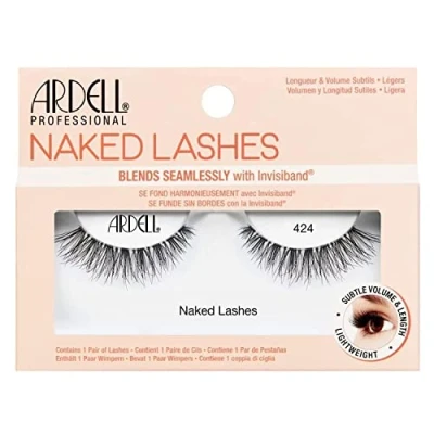 Abbildung von ARDELL Naked Lashes Echthaarwimpern 424 1 Paar künstliche Wimpern natürlich aus Echthaar, vegan, wieder verwendbar Natural Fake zum Kleben