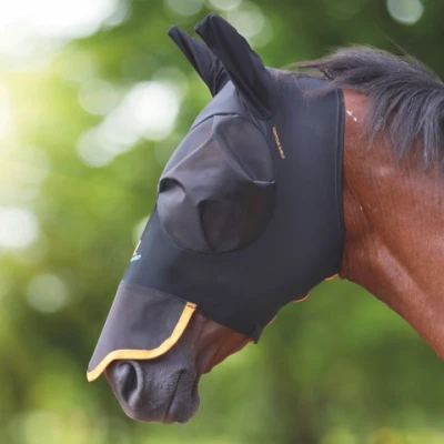 Abbildung von Shires Fliegenmaske Stretch Mit Nase SMPony