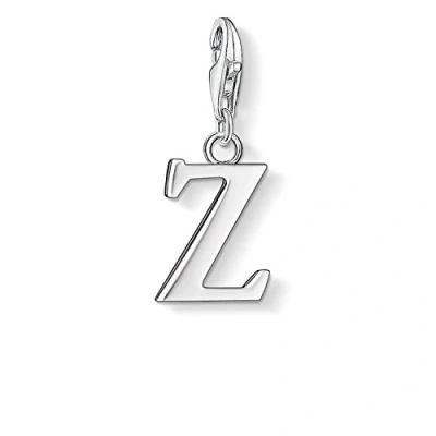Abbildung von Thomas Sabo Damen Charm Anhänger Buchstabe A Z Club Geschwärzt 925 Sterling Silber,