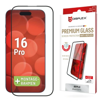Abbildung von Apple iPhone 16 Pro Max Panzerglas Displex Real Glass 2D Bildschirmschutzfolie für das