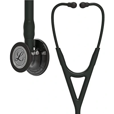 Abbildung von 3M Littmann Cardiology IV Stethoskop für die Diagnose, hochglänzendes, Smoke Finish Bruststück, Schlauch, Schlauchanschluss und Ohrbügel in Schwarz, 69 cm, 6232