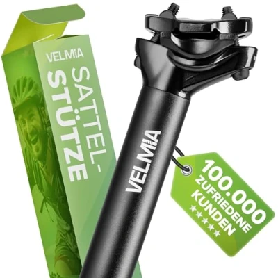 Abbildung von VELMIA Sattelstütze 27.2 31.6mm Einfache Montage &amp; Höhenverstellung Stange Für Fahrradsattel aus Aluminium E Bikes, MTB, Trekking Langlebige Zuverlässige sattelstange