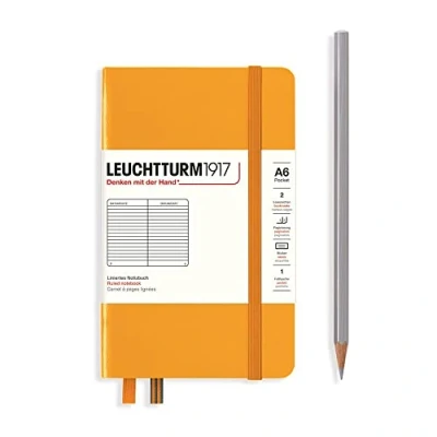 Abbildung von LEUCHTTURM1917 365627 Notizbuch Pocket (A6), Hardcover, 187 nummerierte Seiten, Rising Sun, Liniert