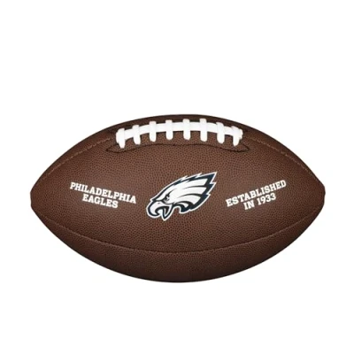 Abbildung von Wilson American Football NFL TEAM LOGO, Philadelphia Eagles, Offizielle Größe, Für Freizeitspieler und Sammler, PVC, braun, WTF1748XBPH