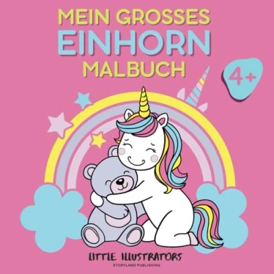 Abbildung von Mein grosses Einhorn Malbuch: 70 niedliche und originelle Motive für Kinder zum Ausmalen, quadratisches Format ideal kleine Hände, ein tolles Geschenk Mädchen