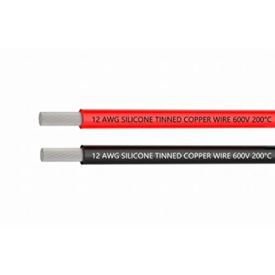 Abbildung von TUOFENG 12 AWG Draht Silikon Drähte 3.31 mm² Elektrischer Weicher und flexibler verzinnter Kupferdraht [1.5 m Schwarz 1.5 Rot] Litzendraht