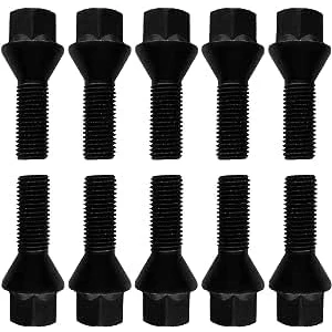 Abbildung von 10 Radschrauben Radbolzen Kegelbund schwarz M14x1,5 35mm