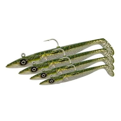 Abbildung von Savage Gear Sandaal V2 Blue Pearl Silver 14cm 33g (2+1) Gummifisch