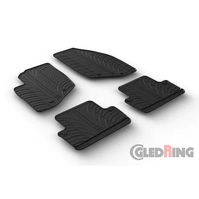 Abbildung von Gledring 0390 Fußmattensatz Gummi vorne und hinten 4 schwarz 750mm 550mm VOLVO: XC70 I Cross Country