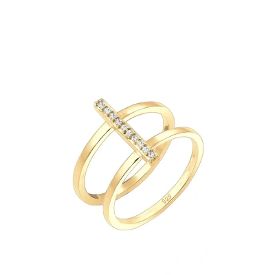 Abbildung von Elli GEO Ring goldcoloured, Damen, Größe: 54, Gold coloured
