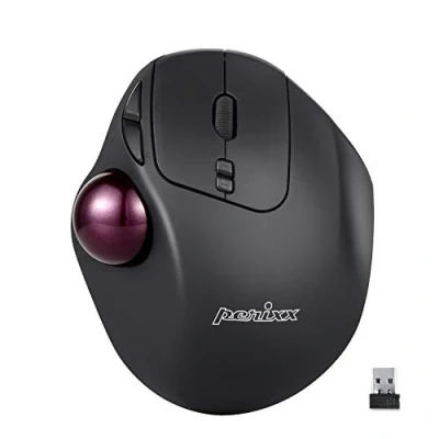 Abbildung von Perixx PERIMICE 717 Kabellose Programmierbare Trackball Maus 34mm 400/1000 DPI 7 Tasten (5 Programmierbar)