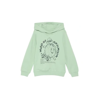 Abbildung von s.Oliver Kapuzenpullover für Kinder, Größe: 92/98, Salbeigrün