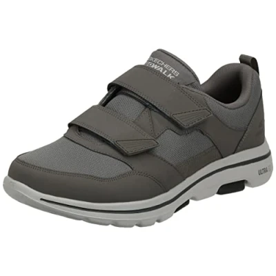 Abbildung von Skechers Herren Gowalk 5 Wistful athletischer Netz Performance Wanderschuh mit Klettverschluss Sneaker, Khaki, 43 EU