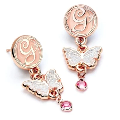 Abbildung von Wicked Glinda Tropfen Schmetterling Ohrringe Rosegold Farbe, Einheitsgröße, Nickel, Cadmium, Kein Edelstein