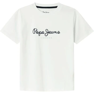 Abbildung von Pepe Jeans NEW ART Tshirt print für Kinder, Größe: 176, White