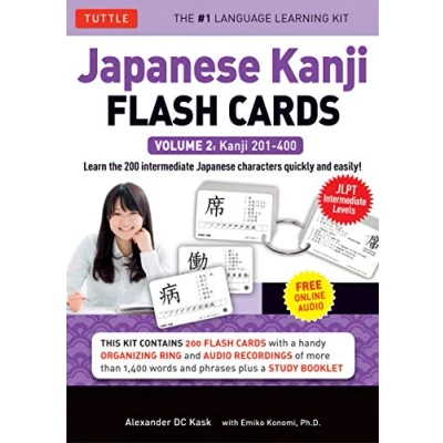 Abbildung von Japanese Kanji Flash Cards Kit Volume 2 [With CD (Audio)]: 201 400: JLPT Intermediate Level: Learn 200 Characters with Native Speaker Online Audio, Sample Sentences &amp; Compound Words