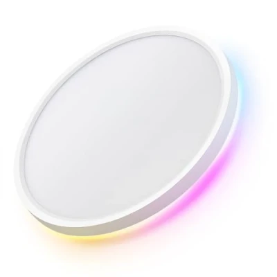 Abbildung von LuminexDesigns LED Deckenleuchte Dimmbar Smart Deckenlampe Flach mit RGB Hintergrundbeleuchtung WIFI APP Fernbedienung Sprachsteuerung kompatibel Alexa &amp; Google Assistant für Wohnzimmer Schlafzimmer