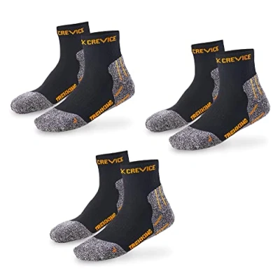 Abbildung von Black Crevice Trekkingsocken kurz, 3 Paar, black/orange, 43 46