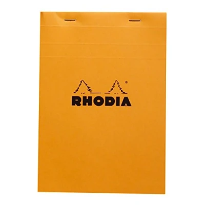 Abbildung von Rhodia 15200C Schreibblock / Notizblock geheftet Giant Pad No.15 DIN A5 21x14,8 cm, 150 Blätter kariert 80g, abtrennbar und mikroperforiert, mit Kartonrücken, Orange, 1 Stück