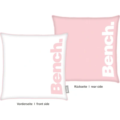 Abbildung von Bench Kissenhülle, Pastel Colours, ca. 50x50 cm, Mit leichtläufigem Markenreißverschluss, 100 % Polyester, French Velvet, Flag Label, Farbe: Weiß/Rosa, Art.Nr.: 5312605020