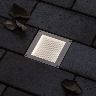 Abbildung von Paulmann LED Einbauleuchte »Brick IP67 eckig 100x100mm 1W 18lm 230V Edelstahl«, 1 flammig, Bodeneinbauleuchte Smart Home Zigbee 3.0, Insektenfreundlich