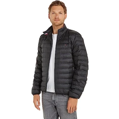 Abbildung von Tommy Hilfiger Packable Circular Jacket Übergangsjacke, Herren, Größe: XXL, Black