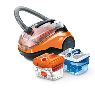 Abbildung von THOMAS CYCLOON HYBRID Family &amp; Pets Tierhaarstaubsauger gegen Tierhaare und Gerüche, Orange/Schwarz