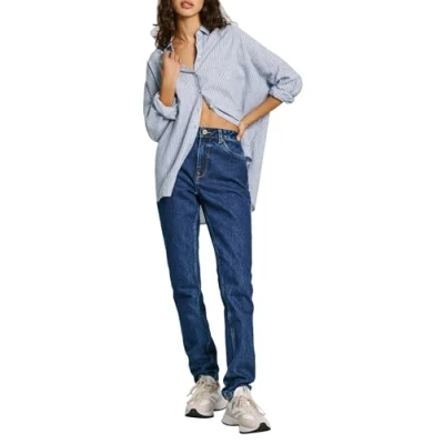 Abbildung von Pepe Jeans Damen Tapered Hw Pl204591 Jeans, Blau (Denim cu0), 32 W/30 L