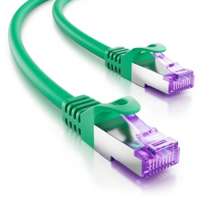 Abbildung von deleyCON 5m CAT7 Netzwerkkabel 10 Gigabit RJ45 Patchkabel Ethernet Kabel (Kupfer, SFTP PiMF Schirmung) für Highspeed LAN DSL Switch Modem Router Patchpanel CAT6 CAT5 Grün