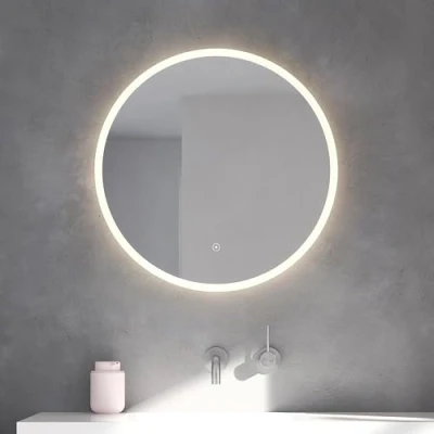 Abbildung von Loevschall Atlas Badspiegel Rund mit Beleuchtung Led Spiegel Touch Schalter Verstellbarer runder Badezimmerspiegel 100 cm