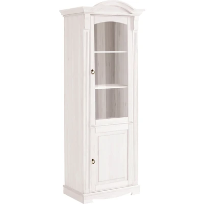 Abbildung von Home affaire Vitrine »Anna« Gesamtmaße (B/T/H): ca. 66/46/188 cm, mit Glastür, Höhe 188 Massivholz, Zierfräsungen, FSC®