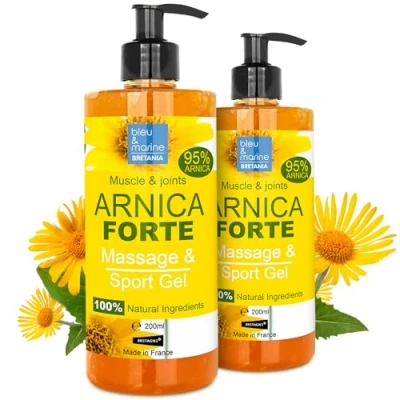 Abbildung von Arnika Gel FORTE 90% Bekanntes Balsam für Muskeln und Gelenke. Miracle Sports als Vorbereitung Nachbehandlung vor dem Training, 100% natürlich Creme 2 x 200 ml.