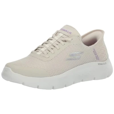 Abbildung von Skechers GO Walk Flex Damen Sneaker, Hands Free Slip Ins mit großem Einstieg, Cremeweiß, 41 EU Weit