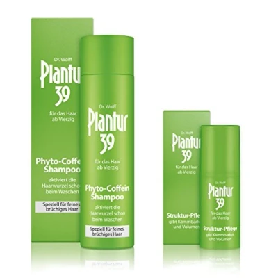 Abbildung von Plantur 39 Phyto Coffein Shampoo für feines und brüchiges Haar, 250 ml &amp; Struktur Pflege Kämmbarkeit Volumen, 30 gegen Haarausfall von strukturgeschädigten Haaren